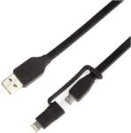Tylt Cablu de date Tylt Flyp-Duo, Lightning/MicroUSB, 0.3m, USB Reversibil (Negru)