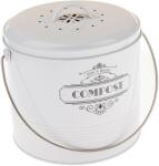 4home Recipient metalic pentru compost cu filtru de carbon 8 l Cos de gunoi