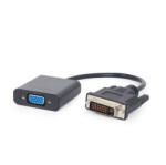 Gembird DVI-D Dual Link (24+1) / VGA adapter kábel 0.2m fekete Gembird (A-DVID-VGAF-01)