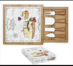  Easy Life-Nuova Sajtvágókészlet üveglapos, 25, 5x25, 5cm, Les Fromages