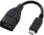 Platinet Omega USB cable USB A micro USB 0, 15m Black OUOTG (OUOTG)