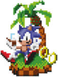 Wiky Jixelz REMIX Sonic puzzle plastic pixel art Chillin' Sonic (053139)