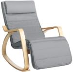 SONGMICS Hintaszék lábtartóval és párnával világosszürke (LYY010G01)