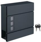 SONGMICS Fali postaláda modern zarható antracit szín (GMB052G01)