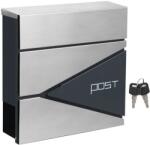 SONGMICS Postaláda modern rozsdamentes 37x10, 5x37 cm antracit (GMB51AS)