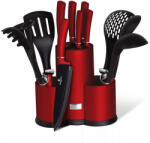 Berlinger Haus Metallic Line 12 részes konyhai készlet késekkel és kiszedőkkel, burgundy metál (BH-6248)