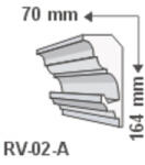 LEDvonal RV-02-A , Rejtett világítás díszléc , holker , 1.25 m/db (739)