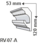 LEDvonal RV-07/A , Rejtett világítás díszléc , holker , 1.25 m/db (1004)