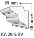 LEDvonal KA-20/K , Rejtett világítás díszléc , oldalfal , 1.25 m/db (1077)