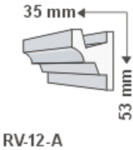 LEDvonal RV-12/A , Rejtett világítás díszléc , oldalfal , 1.25 m/db (1019)