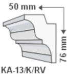 LEDvonal KA-13/K , Rejtett világítás díszléc , oldalfal , 1.25 m/db (1074)