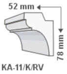 LEDvonal KA-11/K , Rejtett világítás díszléc , oldalfal , 1.25 m/db (1072)