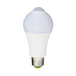 OPTONICA LED lámpa , égő , mozgásérzékelővel , E27 foglalat , 7W , hideg fehér (1710)