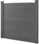 Wohnen WPC kerítéselem szürke kerítéspanel 165x162 cm modern, időjárásálló kerítés