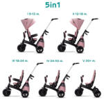 KinderKraft Easytwist tricikli Mauvelous Pink, Premium