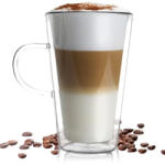 Vialli Design AMO 23024 duplafalú üveg lattés pohár 320ml