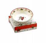 Domdekoracji Karácsonyi minta porcelán tál, 18cm átmérőjű (555-7036)