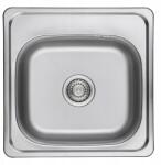 Kuchinox süllyesztett acél mosogató, 47.5×47.5cm, 1 kamrás, inox (SKS 010T)