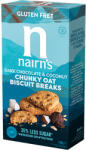 Nairn's gluténmentes teljeskiőrlésű 57% rostdús zabkeksz étcsoki&kókusz 160 g