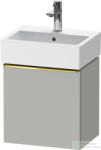 Duravit D-NEO 43, 4x32, 2 cm-es, 1 ajtós alsószekrény polírozott arany színű fogantyúval, mosdó és csaptelep nélkül, balos, matt betonszürke DE4217L34070000 (DE4217L34070000)