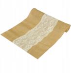 Trend-Deco Juta szalag, csipkével, 35×200cm (td02005)