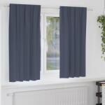 vidaXL Fekete Függöny Gyűrűkkel 2 pcs Antracit 175 x 140 cm Poliészter (4107449)