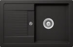 SCHOCK Lima D-100S konyhai mosogatótálca Cristalite Nero 780 x 500 mm, gránit kompozit, fekete, beepíthető (LIMD100SNERO)