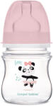 Canpol babies EasyStart anti-kólikás cumisüveg EXOTIC ANIMALS 120ml rózsaszín