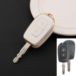  Dacia 2 gombos kulcs TPU tok fehér arany (TRE042AFH)