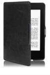  Amazon Kindle Paperwhite 1-3 (5-7. generációs, 2012-2015) Smart Tok - Elegáns Bőrhatású Fekete Kézpánttal