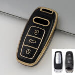  Audi 3 gombos smart TPU tok fekete arany (TAU015AFK)