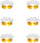 QAZQA 6 darabos modern süllyesztett spotlámpa szett fehér arany belsővel - Insta (109848)