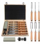 Craftec Fafaragó vésőkészlet, 6db, élezővel, fa dobozban (CRAFTEC-DIY-054)