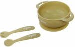 U-GROW Set bol cu lingurita si furculita silicon, olive, U-Grow