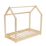 U-GROW Pat casuta, natur, 140X70 Casuta pentru copii