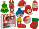  Karácsonyi radírok dobozban, 5 db/szett, többféle változat (KMS-481286)
