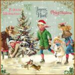 Ambiente X-Mas on ice green papírszalvéta 33x33cm, 20db-os