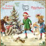 Ambiente X-Mas on ice blue papírszalvéta 33x33cm, 20db-os