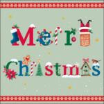 Ambiente Merry message sage papírszalvéta 33x33cm, 20db-os