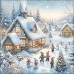 Ambiente Winter in backyard papírszalvéta 33x33cm, 20db-os