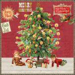 Ambiente Under the X-Mas tree red papírszalvéta 33x33cm, 20db-os