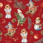 Ambiente Playing outside red papírszalvéta 33x33cm, 20db-os