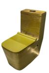  Set vas WC , montare pe podea, Rimless, evacuare laterala, finisaj auriu 64 36 80 cm - T2073EDG (C1470)