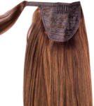 HairExtensionShop Lófarok Copf Emberi Póthaj Standard Középbarna Színben 50cm (Szín#6) (RP506)