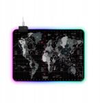 DSJ Gamer egérpad, RGB LED, 35×25cm, vízálló, csúszásgátló (DSJ RGB 35X25)