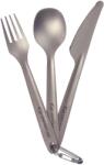 LIFEVENTURE Superlight Titanium Cutlery Set Evőeszköz - Ultralekkie i trwałe tytanu spożywczego