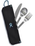 Hydro Flask Flatware Set Stainless/Pouch Evőeszköz - black - Nóż/łyżka/widelec