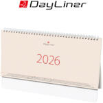 Dayliner Kódex, krém (Chamois) lapos, álló asztali naptár