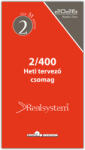 Realsystem 2026 évi, heti beosztású éves utántöltő csomag - RS400M, Fehér