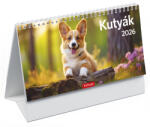 TopTimer Kutyák, képes álló papírtáblás asztali naptár T058